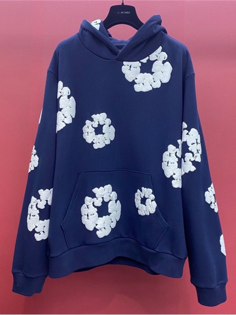 Denim Tear Men's Navy Crewneck Hoodie